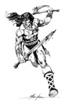 Conan pen and ink illo