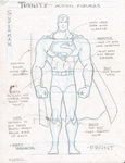 Superman action figure model sheet